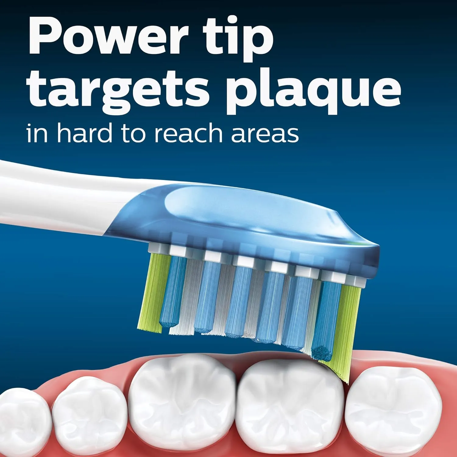 Philips Sonicare C3 2-in-1 Plaque Removal Whitening Brush Heads, Genuine Replacement Toothbrush Heads, White, 2 Pack, HX9042/65