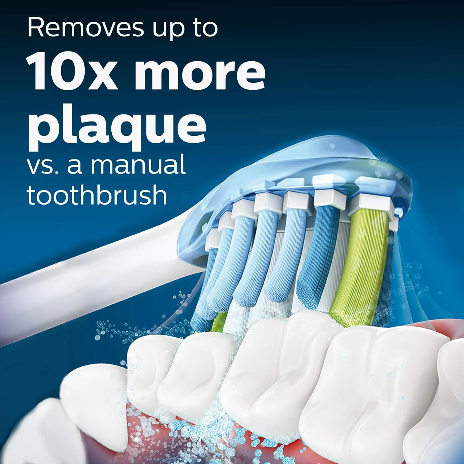 Philips Sonicare Genuine C3 Premium Plaque Control Toothbrush Heads, 4 Brush Heads, White, HX9044/65