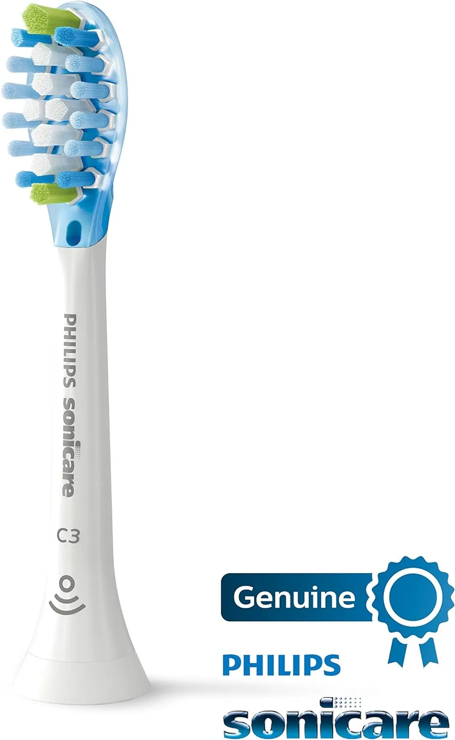 Philips Sonicare Genuine C3 Premium Plaque Control Toothbrush Heads, 4 Brush Heads, White, HX9044/65