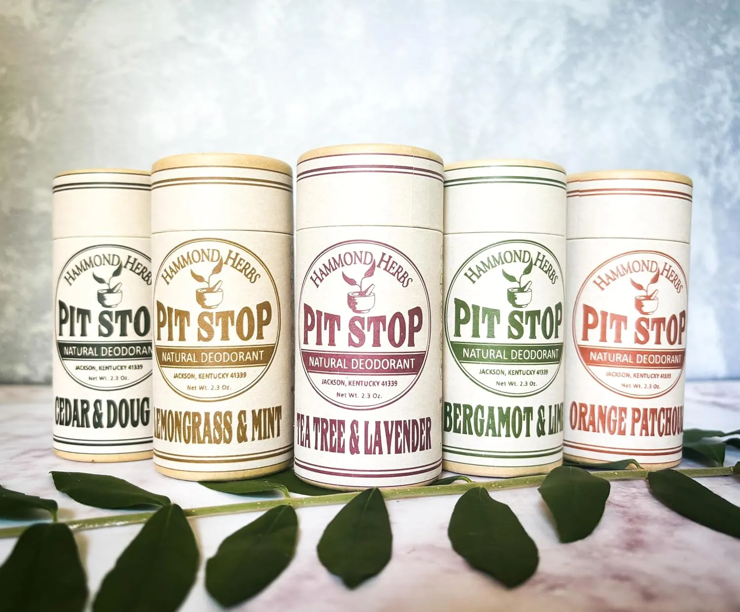 PIT STOP Deodorant - Aluminum-Free, Plastic-Free, All-Natural Odor Control (Bergamot & Lime)