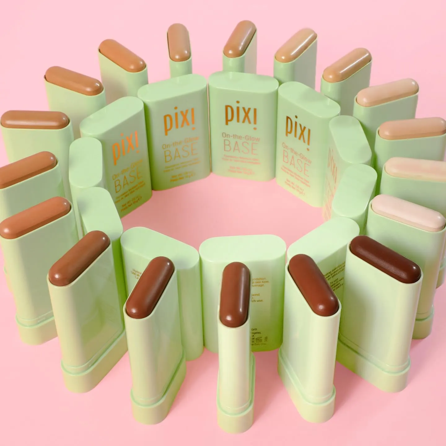 Pixi Beauty On-the-Glow Base| Tinted Moisturizer Foundation Stick | Porcelain: Very fair, cool shade| 0.6 oz / 19g