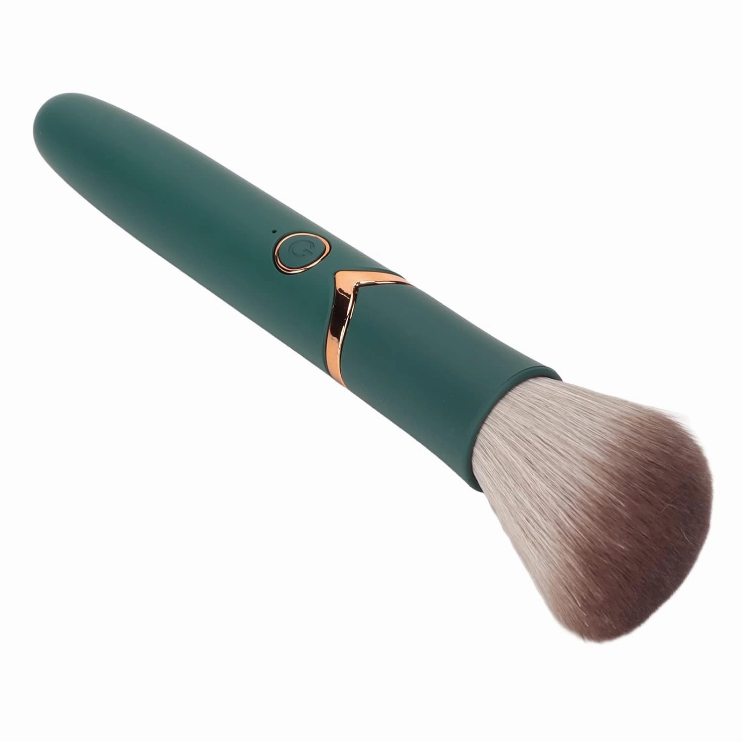 Portable USB Rechargeable Makeup Brush, Quiet Electric Makeup Brush, 10 Gears Vibrating Brush for Travel Use, Green