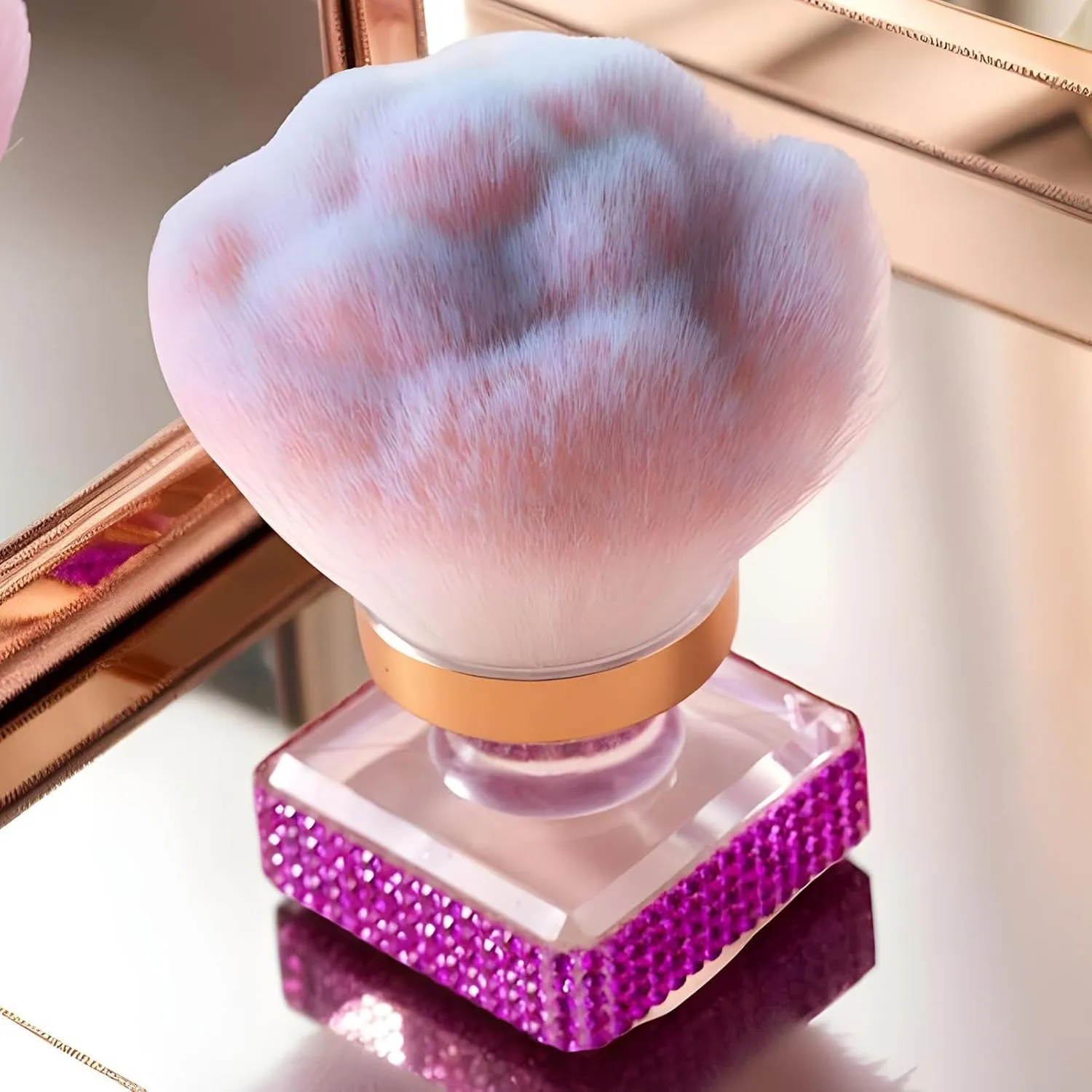 Powder Brush,Makeup Brushes Blush Contour | Soft Bristles Manicure Make Up Tool for Highlighting Fingernail Cleaning