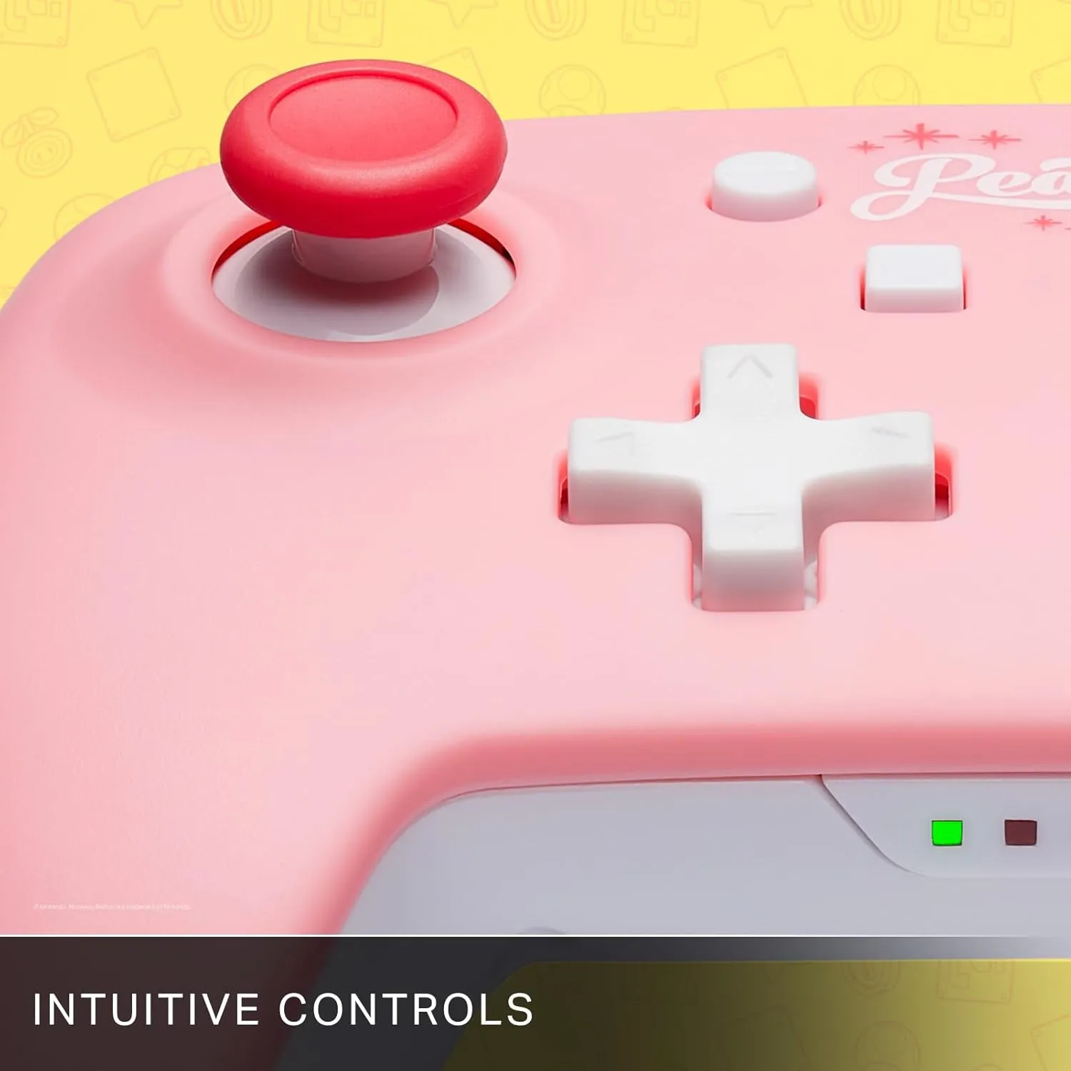 PowerA Wireless Controller for Nintendo Switch - Princess Peach Pink, Nintendo Switch - OLED Model, Nintendo Switch Lite, Gamepad, game controller, Bluetooth controller, motion controls, officially licensed