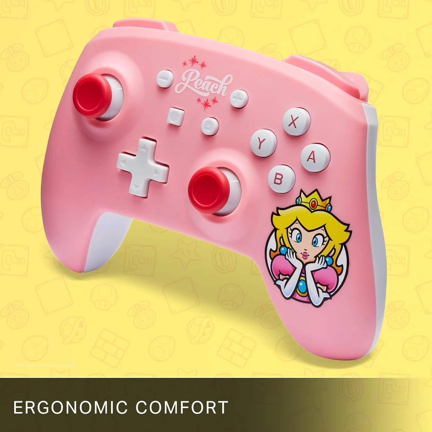 PowerA Wireless Controller for Nintendo Switch - Princess Peach Pink, Nintendo Switch - OLED Model, Nintendo Switch Lite, Gamepad, game controller, Bluetooth controller, motion controls, officially licensed