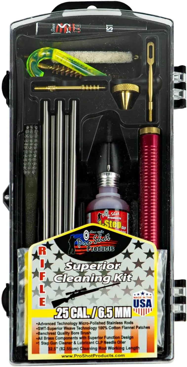 R25/6.5KIT .25 Caliber/6.5-mm Rifle Box Cleaning Kit, Multi