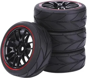 RC Tyre Set for Tamiya for TT01 TT02 XV01 XV02 for TA06 for PTG-2 for HPI for HSP for Kyosho 1/10 RC for Racing Car Tires On Road Touring Drift Car Tyre Wheel