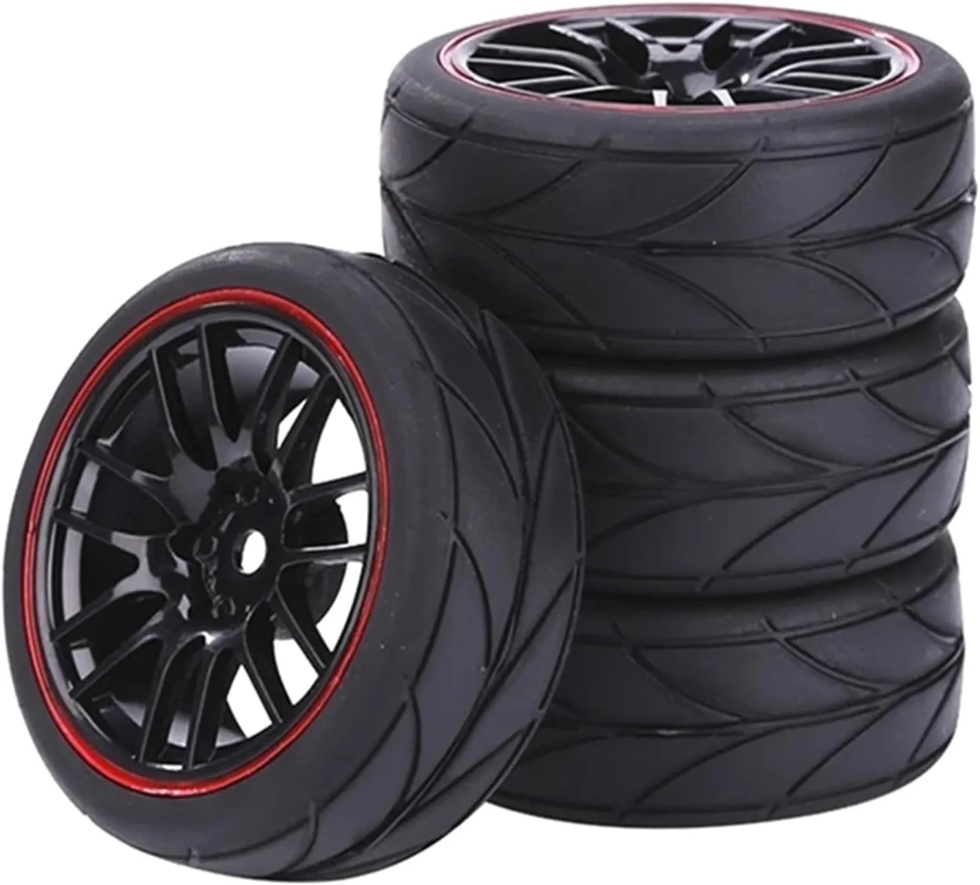 RC Tyre Set for Tamiya for TT01 TT02 XV01 XV02 for TA06 for PTG-2 for HPI for HSP for Kyosho 1/10 RC for Racing Car Tires On Road Touring Drift Car Tyre Wheel