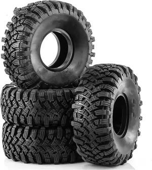 Rc Wheel Rim Tire for Axial for SCX10 for Traxxas for TRX4 for D90 for Redcat 4PCS 115mm 1.9" Soft Rubber Tire Wheel Tyre for 1/10 RC Crawler Car