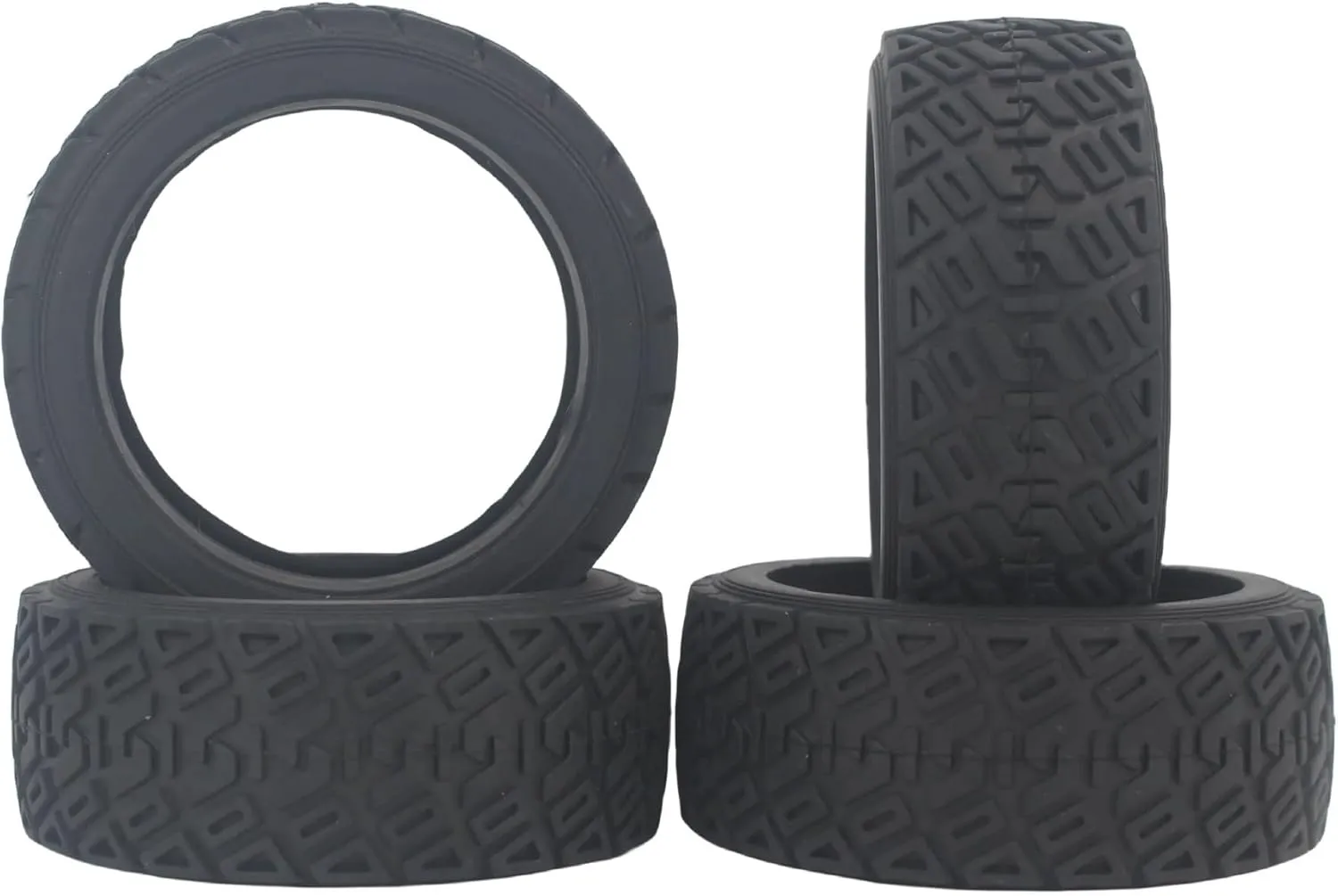 Rc Wheel Rim Tire for HSP for HPI for Kyosho for Sakura for Tamiya for Yokomo 21106 1/10 Rubber Tires Tyre for Rally Tire 1:10 Touring Car 1/10 4pcs