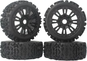 Rc Wheel Rim Tire for KYOSHO for HPI for LOSI for HSP for GT2 for Hobao for Vkar RC 1/8 Off-Road Car Tires for Buggy Wheels Tyres with 17mm Hub