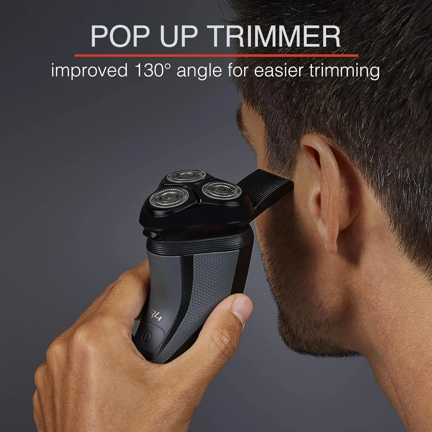 Remington R4 Style Series Rotary Shaver for Men, Flexing Technology and Sensitive Skin Comfort, Rechargeable Wet or Dry Electric Razor with Graphite Coating, Pop Up Trimmer, and Stubble Attachment