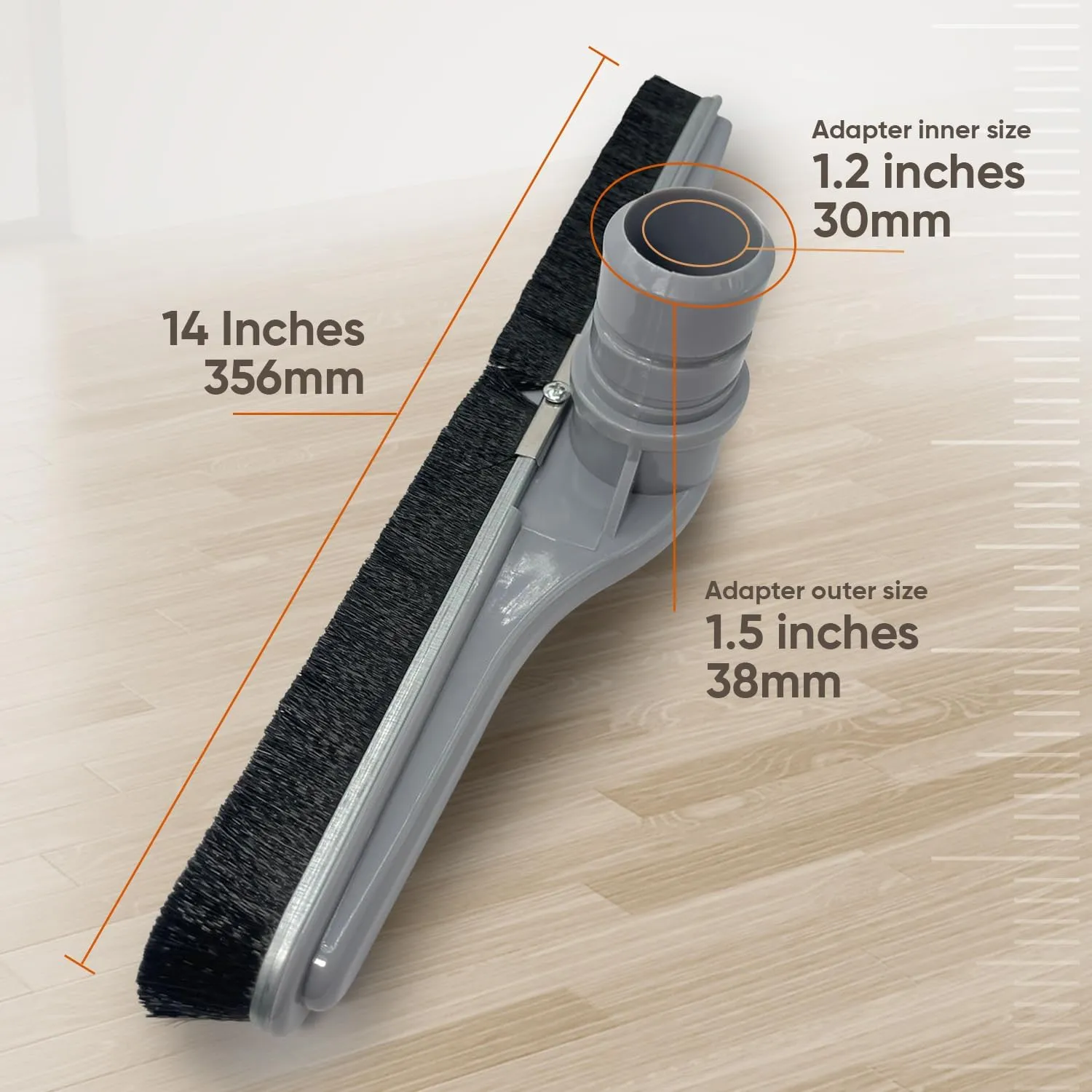 Replacement Floor Tool Compatible with ProTeam Vacuum Backpack and Hoover Vacuum – 14" Hard Surface Brush for Commercial Cleaner – Fits Super Coach Pro, C2401, Shoulder Vac Pro