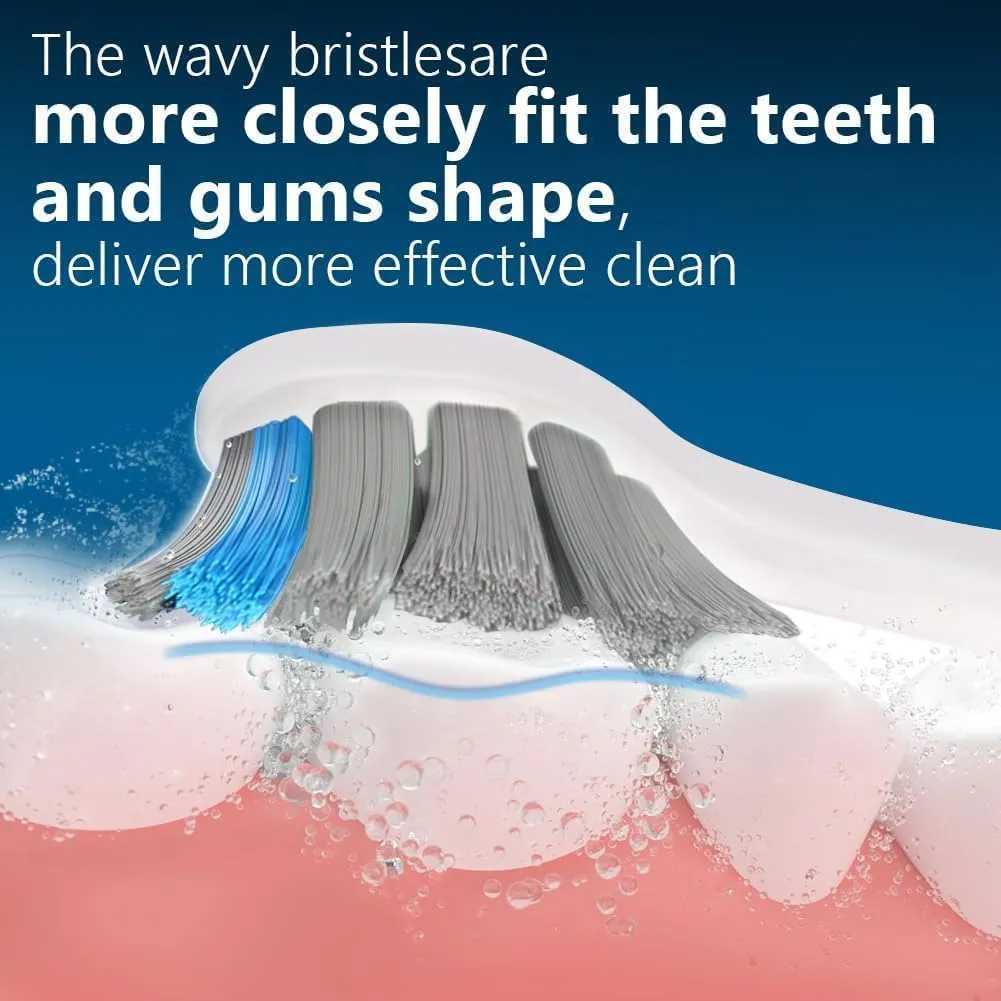 Replacement Toothbrush Heads Compatible with Philips Sonicare 5300 6500 6100 ProtectiveClean, HX6 HX9 C-2 Series Brush Heads Refills, Charcoal, 10 Pack