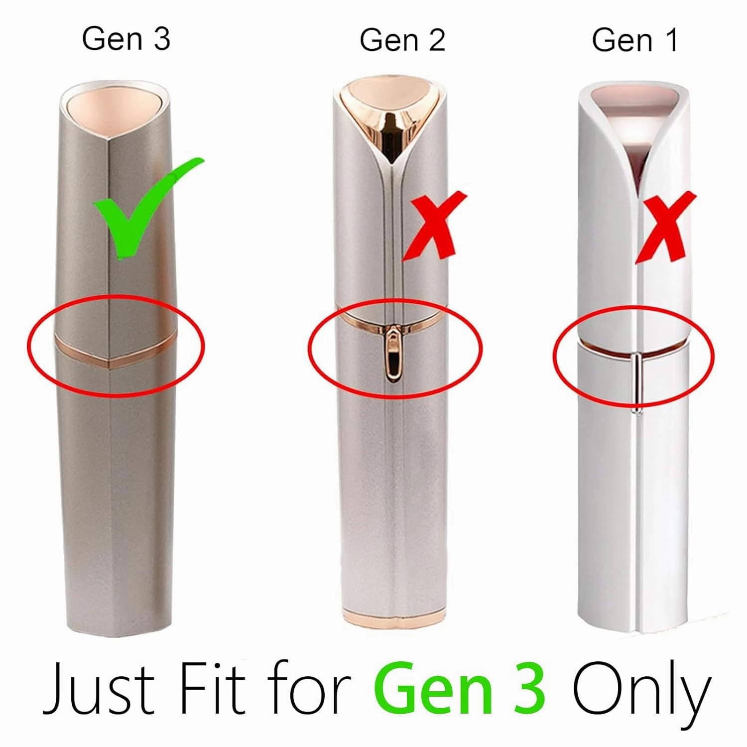 Replacement Heads Gen 3 for New Flawless Facial Hair Remover, Double Precision Replacement Blades for Finishing Touch Flawless Hair Removal Generation 3, 6 Pack