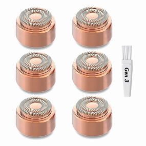 Replacement Heads Gen 3 for New Flawless Facial Hair Remover, Double Precision Replacement Blades for Finishing Touch Flawless Hair Removal Generation 3, 6 Pack