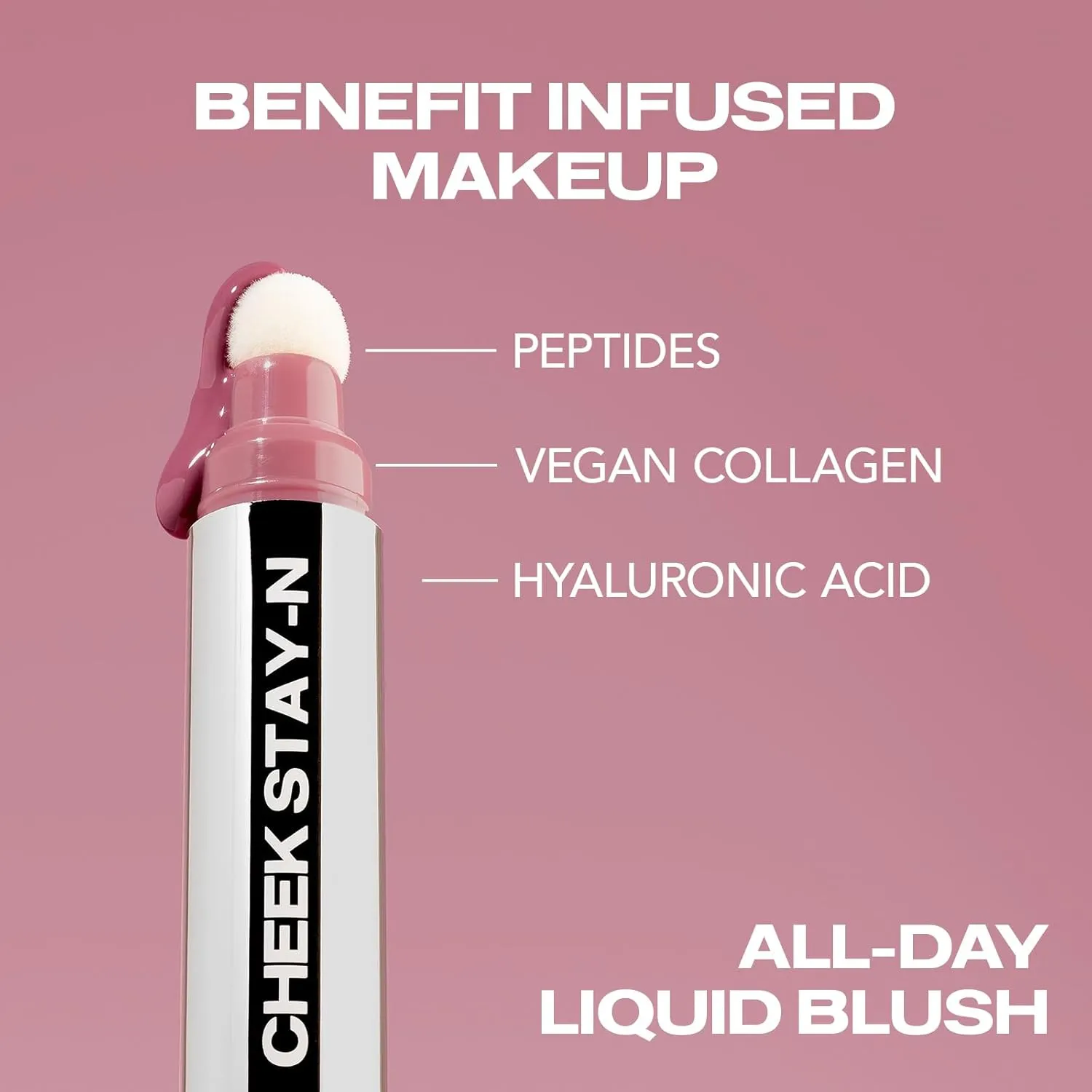 Sacheu Cheek STAY-N Liquid Blush for Cheeks — High Pigment, Buildable, Lightweight Cream Blush Infused With Squalane, for Dewy & Radiant Flushed Cheeks — Long-lasting & Cruelty Free, I'm Guilty