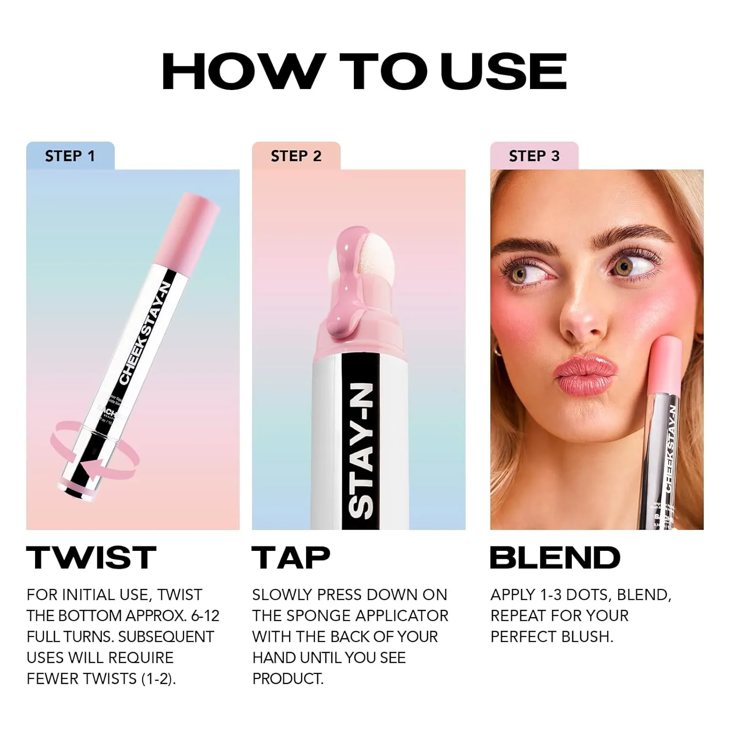 Sacheu Cheek STAY-N Liquid Blush for Cheeks — High Pigment, Buildable, Lightweight Cream Blush Infused With Squalane, for Dewy & Radiant Flushed Cheeks — Long-lasting & Cruelty Free, I'm Guilty