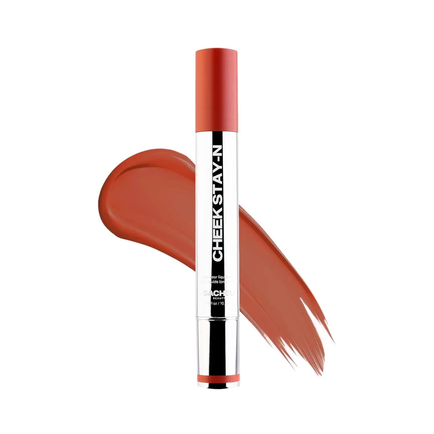 Sacheu Cheek STAY-N Liquid Blush for Cheeks — High Pigment, Buildable, Lightweight Cream Blush Infused With Squalane, for Dewy & Radiant Flushed Cheeks — Long-lasting & Cruelty Free, I'm Hot