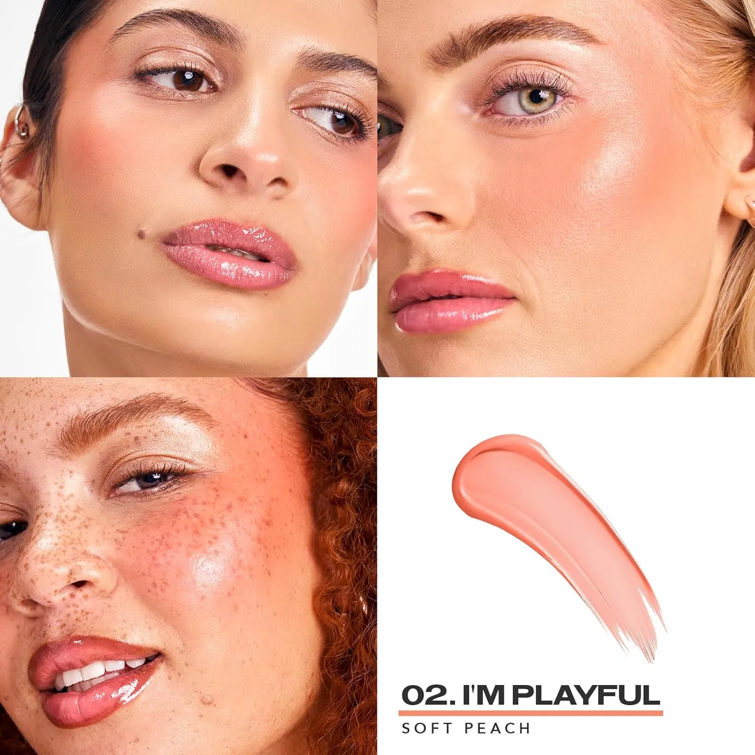 Sacheu Cheek STAY-N Liquid Blush for Cheeks — High Pigment, Buildable, Lightweight Cream Blush Infused With Squalane, for Dewy & Radiant Flushed Cheeks — Long-lasting & Cruelty Free, I'm Playful