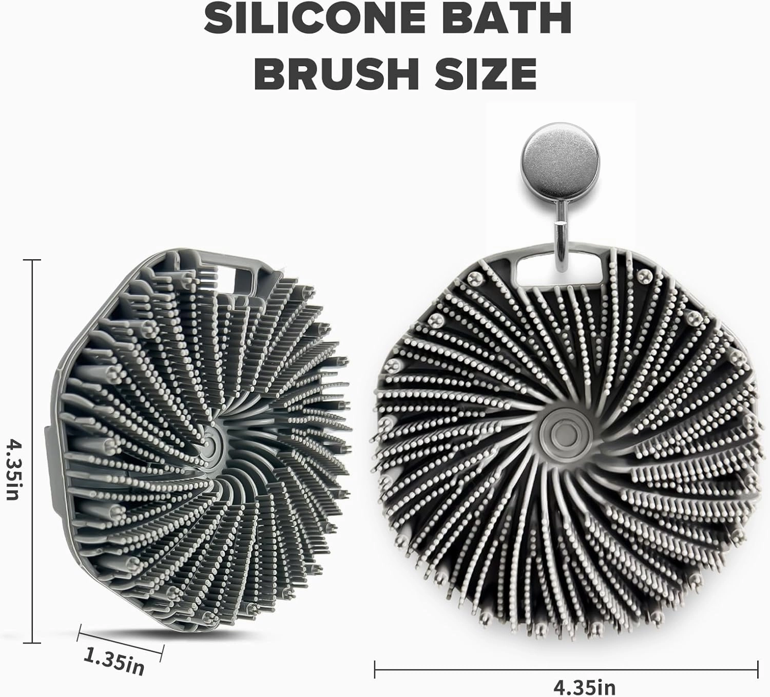 SCRUBBIES™ for Body,Food-Grade Soft Silicone, Body Scrubber Shower Brush Handheld Men and Women,Fit Sensitive Skin ，Gentle Exfoliating.2-Pack（Pink Standard Size）