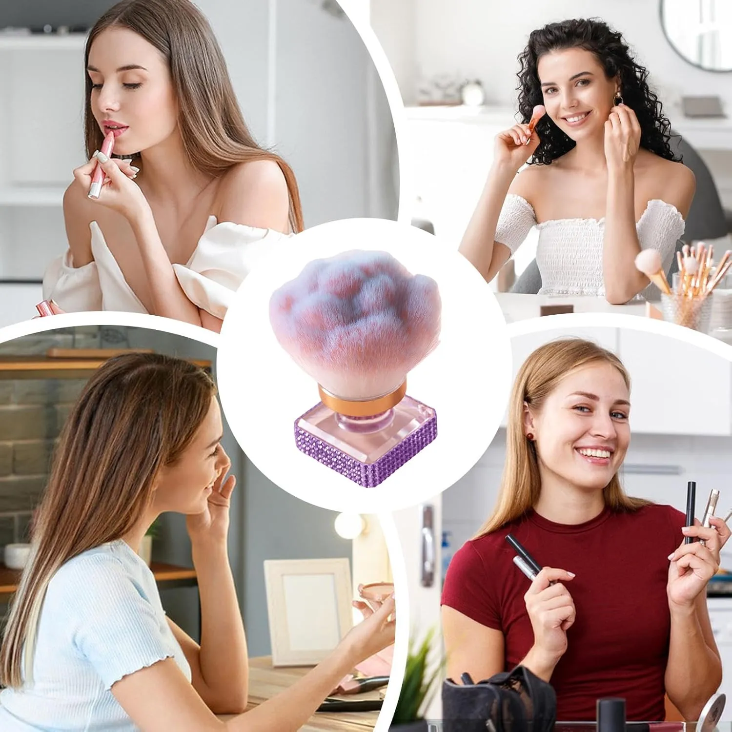 Setting Powder Brush - Makeup Brushes Blush Contour,Soft Bristles Manicure Make Up Tool for Highlighting Fingernail Cleaning