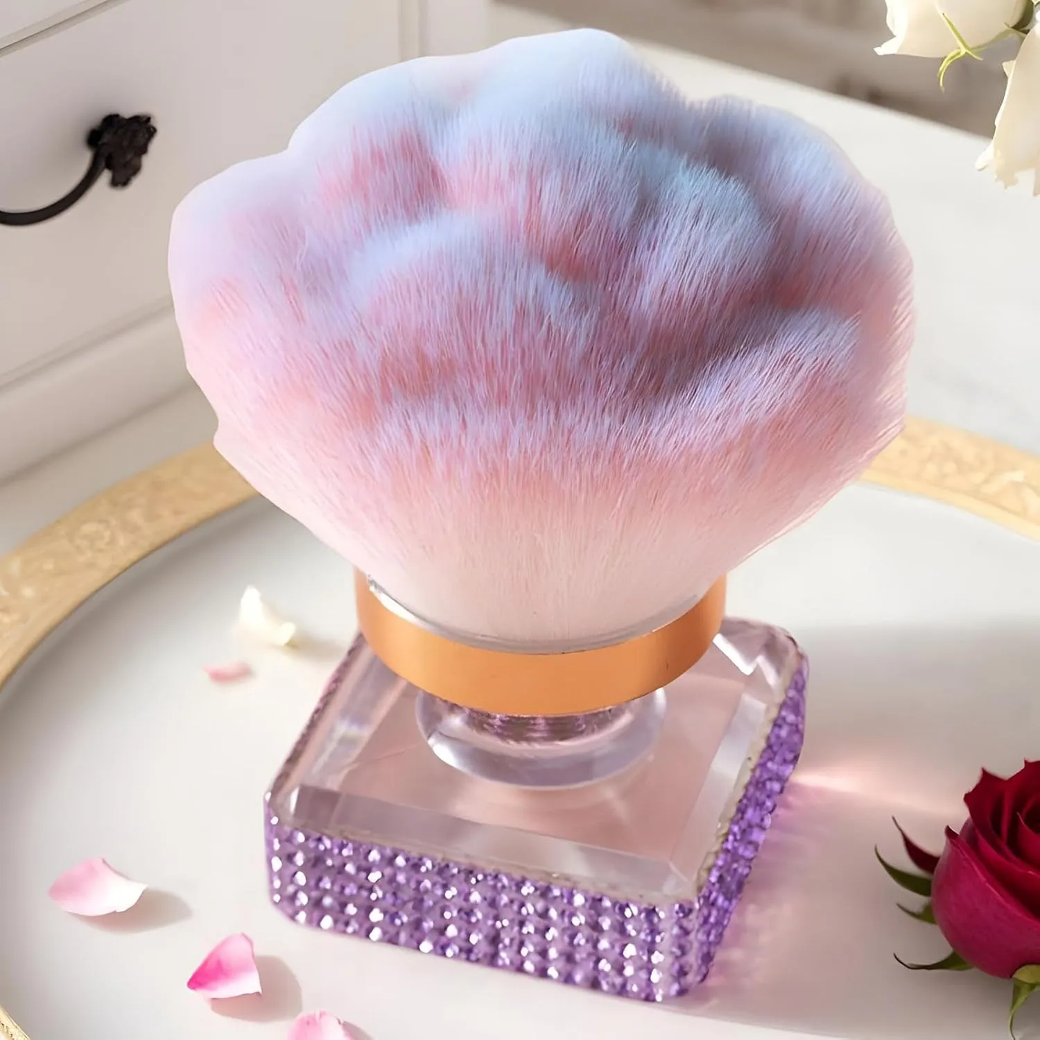 Setting Powder Brush - Makeup Brushes Blush Contour,Soft Bristles Manicure Make Up Tool for Highlighting Fingernail Cleaning