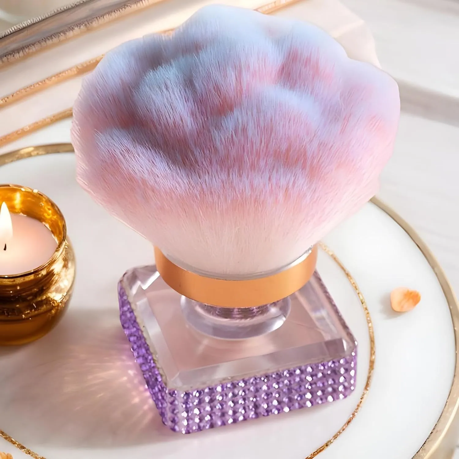Setting Powder Brush - Makeup Brushes Blush Contour,Soft Bristles Manicure Make Up Tool for Highlighting Fingernail Cleaning