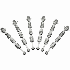 SHAG x Geeki Tikis® Swizzles 6-Pack (Silver)