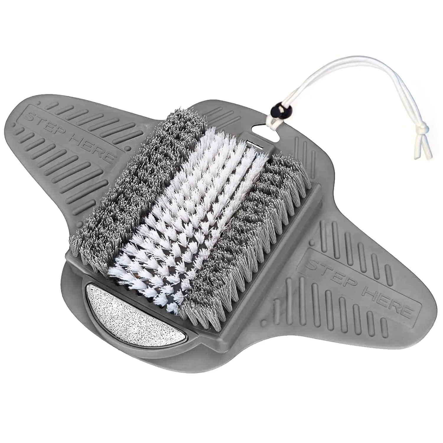 Shower Foot Scrubber With Pumice Stone Foot Scrubber For Shower & Bathtub Slipper Foot Exfoliator Tool Use For Foot Care Cleans Smooths & Removes Dead Skin On Foot Without Bending