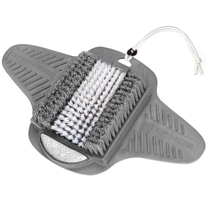 Shower Foot Scrubber With Pumice Stone Foot Scrubber For Shower & Bathtub Slipper Foot Exfoliator Tool Use For Foot Care Cleans Smooths & Removes Dead Skin On Foot Without Bending
