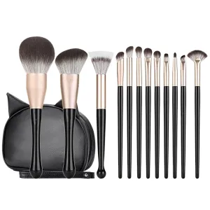 Soft Make up Brushes, Gentle on Skin,12Pcs Premium Makeup Brush Set, Makeup Brushes, Contour Brushes, with Brush storage bag (12 makeup brushes storage bag)