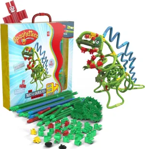 spaghetteez Twist-A-Saurus Rex – Flexible and Connectable Dinosaur Building Kit for Kids – Fun and Educational Toy – Develops Creativity, STEM Skills, and Fine Motor Abilities- Ideal for Age 5 