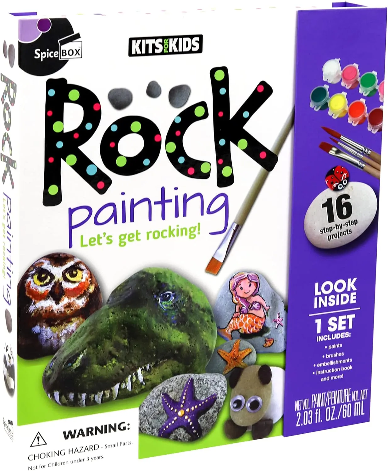 Spicebox Kits for Kids Rock Painting Toy, Model: 5522716