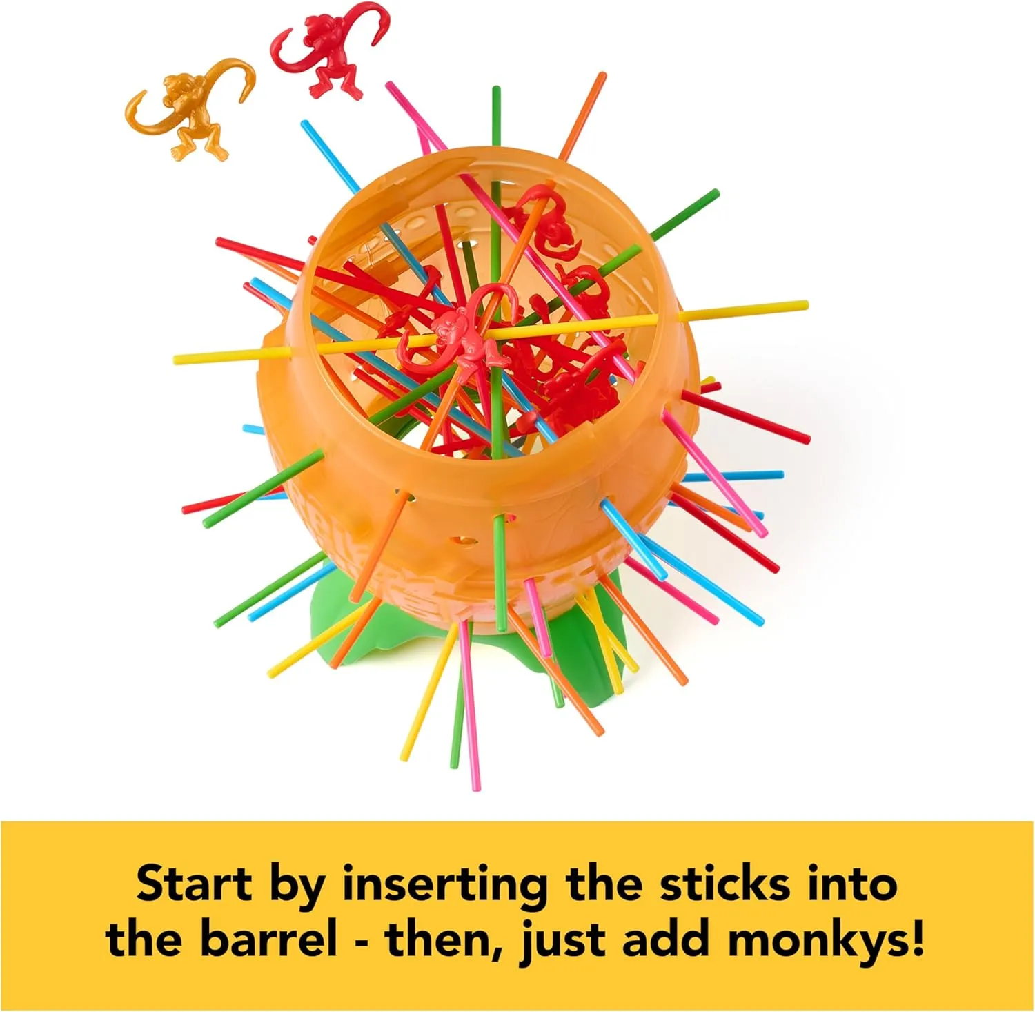 Spin Master Games, Barrel of Monkeys Dropple, A Fun Twist on Two Classic Games, Easy Activity Toy for Preschoolers, for Kids & Family, 2-4 Players, for Ages 4 & Up