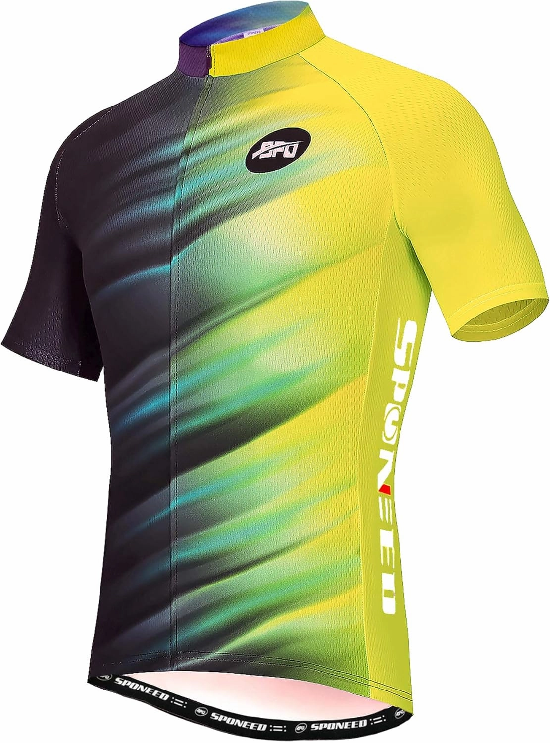 sponeed Men's Cycling Jerseys Tops Biking Shirts Short Sleeve Bike Clothing Full Zipper Bicycle Jacket with Pockets