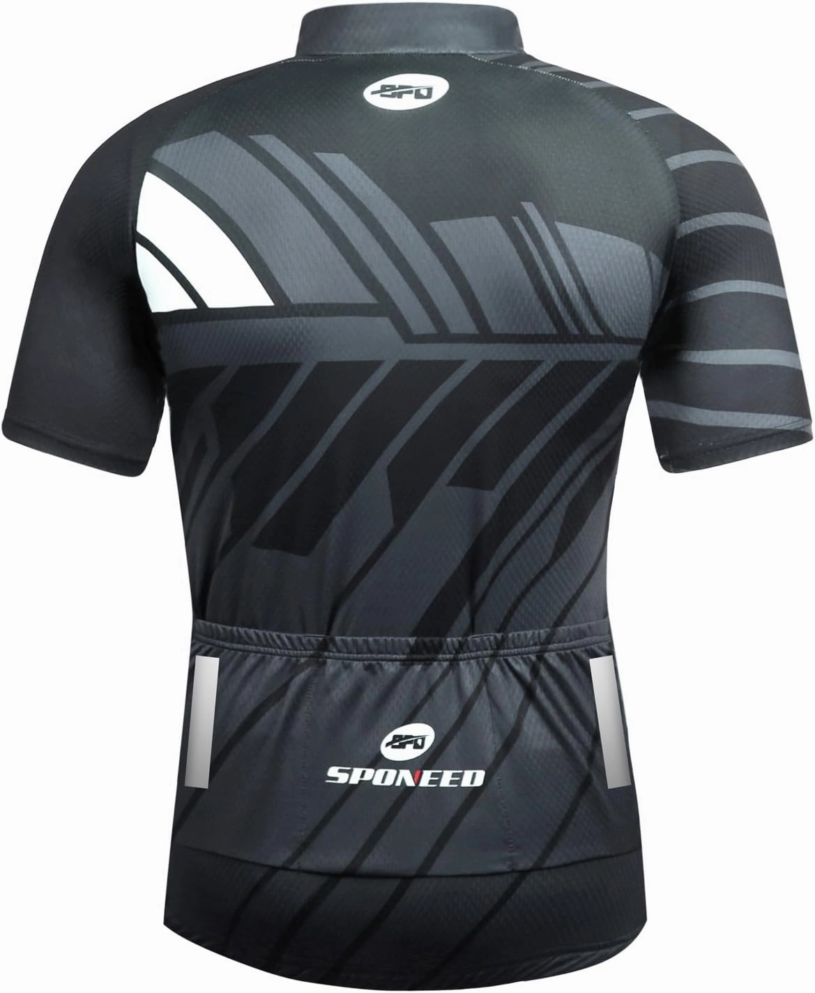 sponeed Men's Cycling Jerseys Tops Biking Shirts Short Sleeve Bike Clothing Full Zipper Bicycle Jacket with Pockets