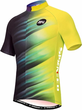 sponeed Men's Cycling Jerseys Tops Biking Shirts Short Sleeve Bike Clothing Full Zipper Bicycle Jacket with Pockets