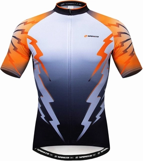 sponeed Men's Cycling Jerseys Tops Biking Shirts Short Sleeve Bike Clothing Full Zipper Bicycle Jacket with Pockets