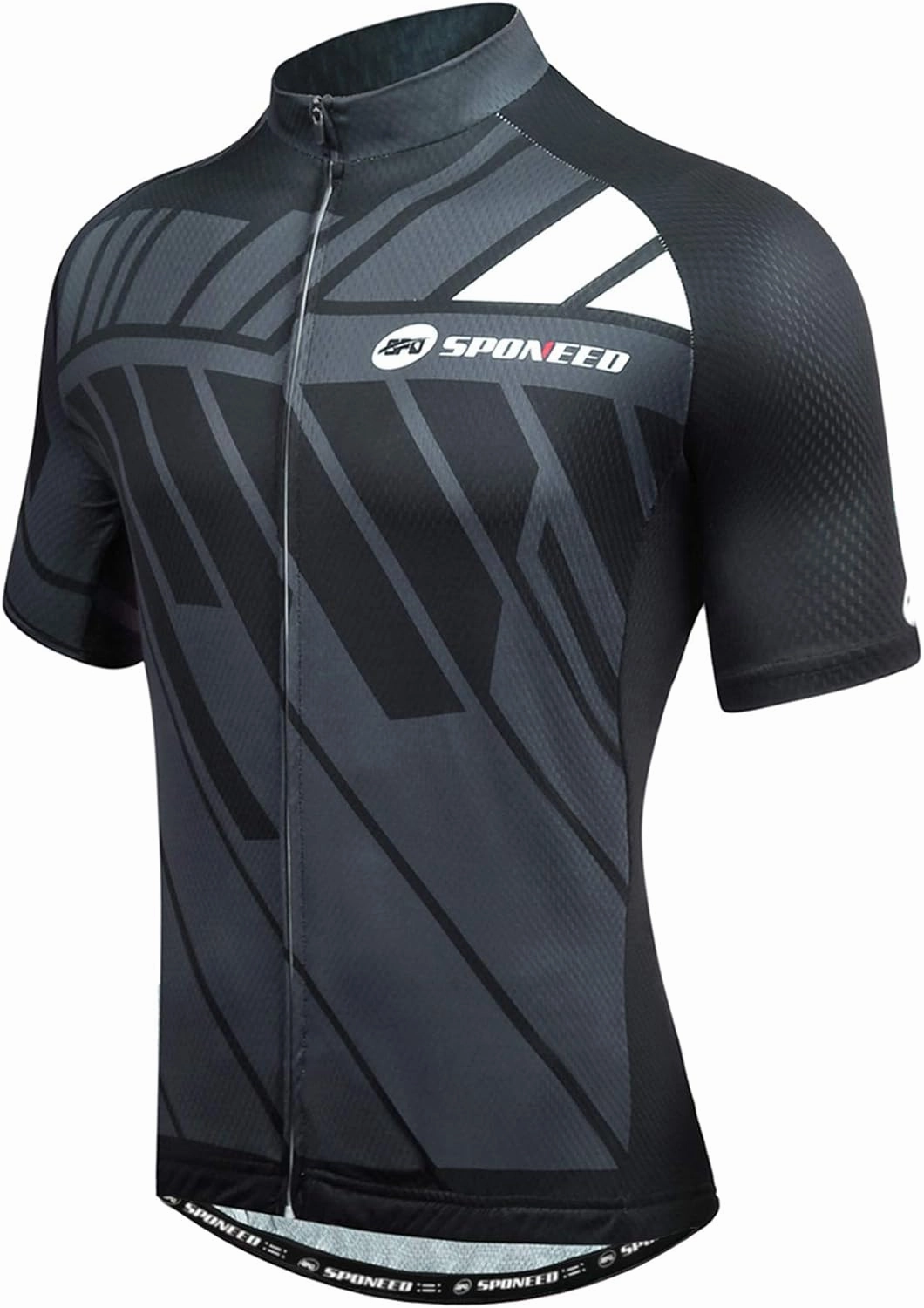 sponeed Men's Cycling Jerseys Tops Biking Shirts Short Sleeve Bike Clothing Full Zipper Bicycle Jacket with Pockets