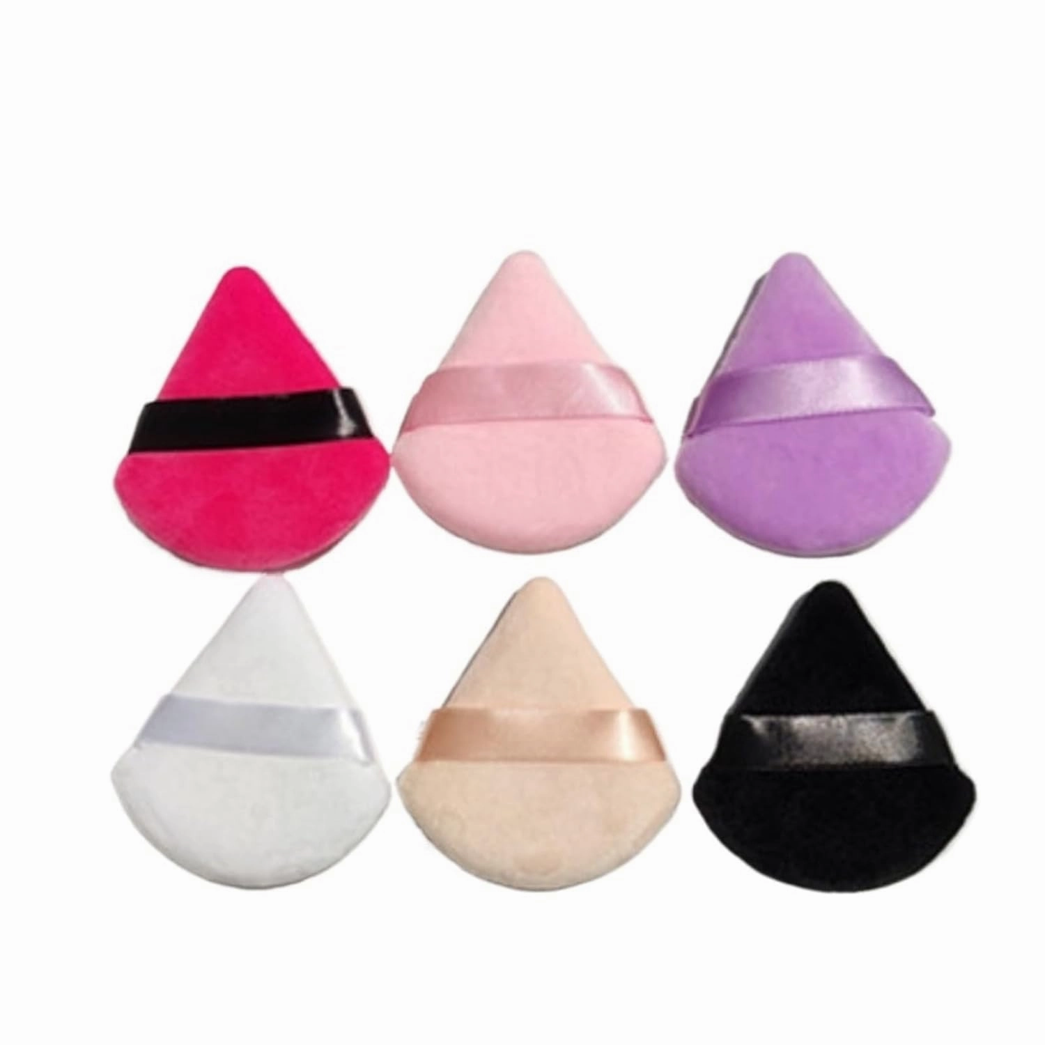 Sponge Velvet Powder Cosmetics Puff Dry Use Triangle Makeup Puff Soft Smooth Beauty Washable Face Makeup Tools New 1-3pcs(2pcs mix1)