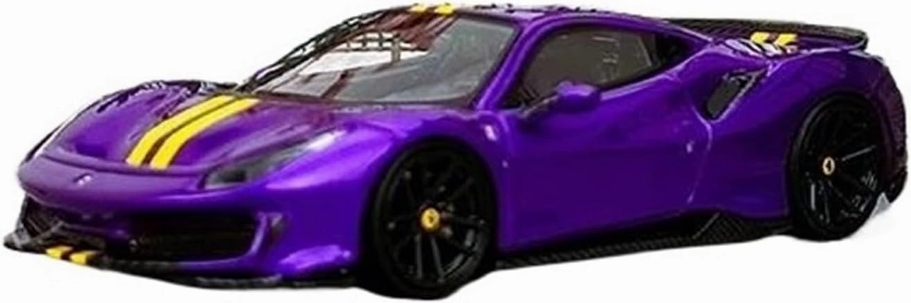 Sports Car Building Kits 1:64 Scale for Novitec 488 Pista Toys Cars Model Supercar Classics Adult Nostalgia Ornaments Souvenir Static Display for Home Or Office Décor(Style 2)