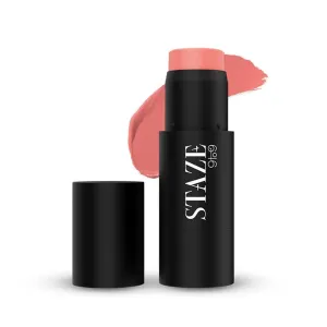 Stazee 9to9 Cheek Me Out Multipurpose Blush Stick Tint, On The Go Lip   Cheek   Eye Makeup, Highly Pigmented   Blendable, 12Hrs Long Stay, Natural, Creamy Finish, Travel-Friendly, 01 Peck - 6g