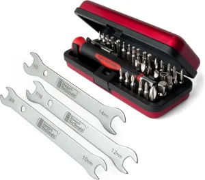 StewMac Guitar Tech Screwdriver & Wrench Set – 36-Piece Bit Kit   3 Double Ended Guitar Tech Wrenches for Jacks, Pots, & Bridge Studs - Includes StewMac Exclusive Capture Bit