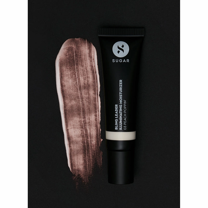 SUGAR Bling Leader Illuminating Moisturizer - 03 Peach Poppin' - Warm Peach with a Pearl Finish (25ml)