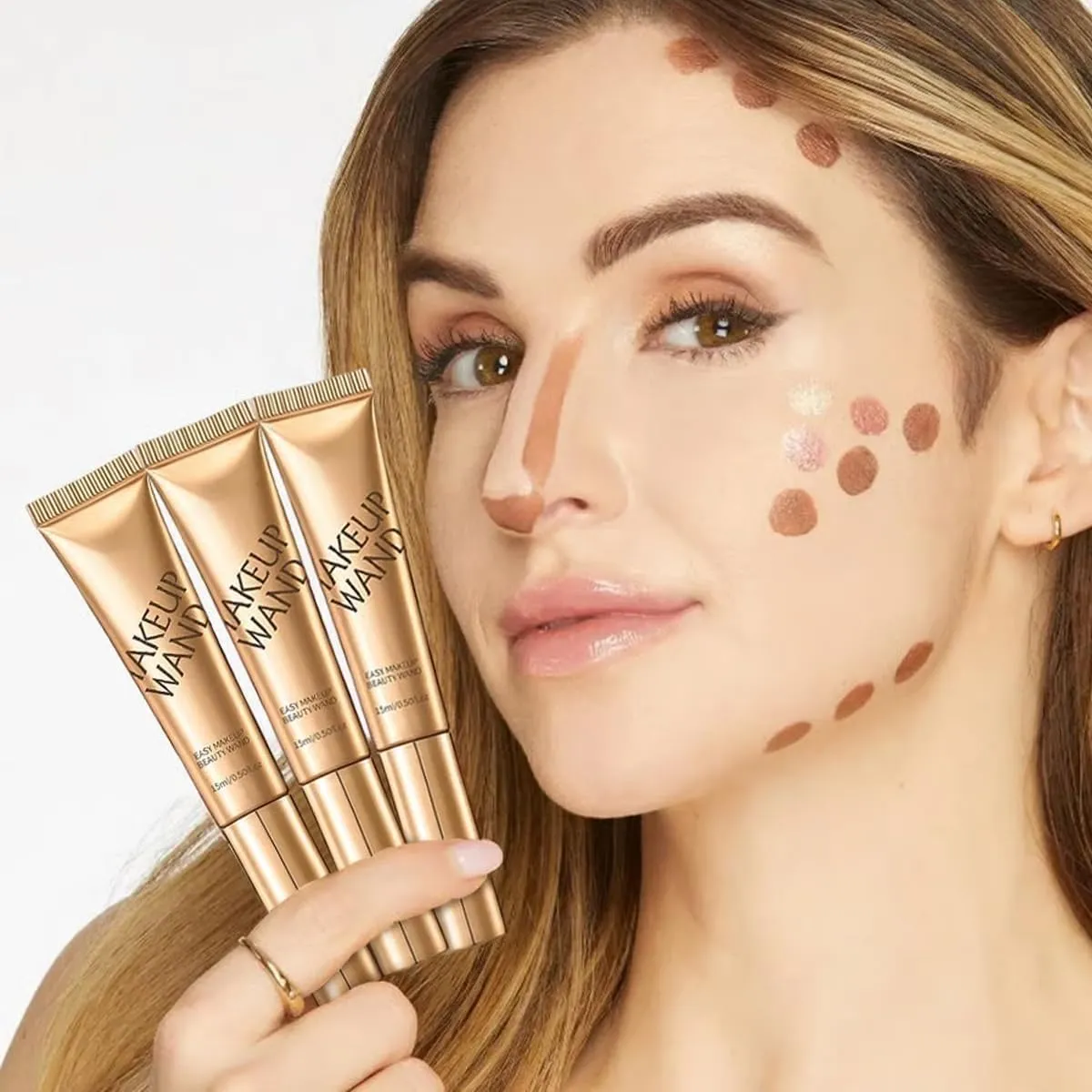 Summaryas Contour Wand & Blush Wand Duo, 2 in 1 Waterproof Liquid Blush, Sculpt Duo Contour Beauty (AG01, Standard)