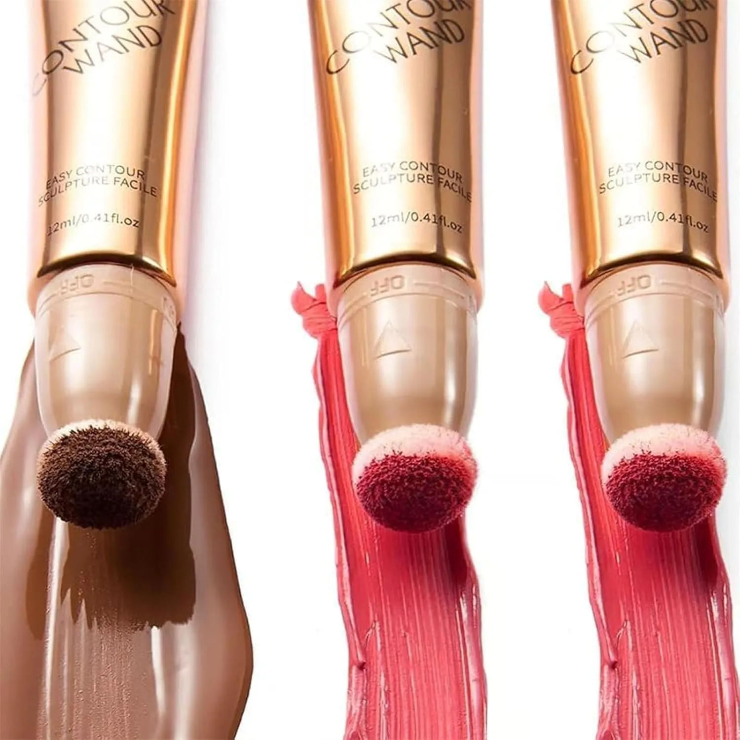 Summaryas Contour Wand & Blush Wand Duo - Blush, Liquid Blushs Wands for Women, Cream Contour Stick Makeup with Applicator (3pcs)