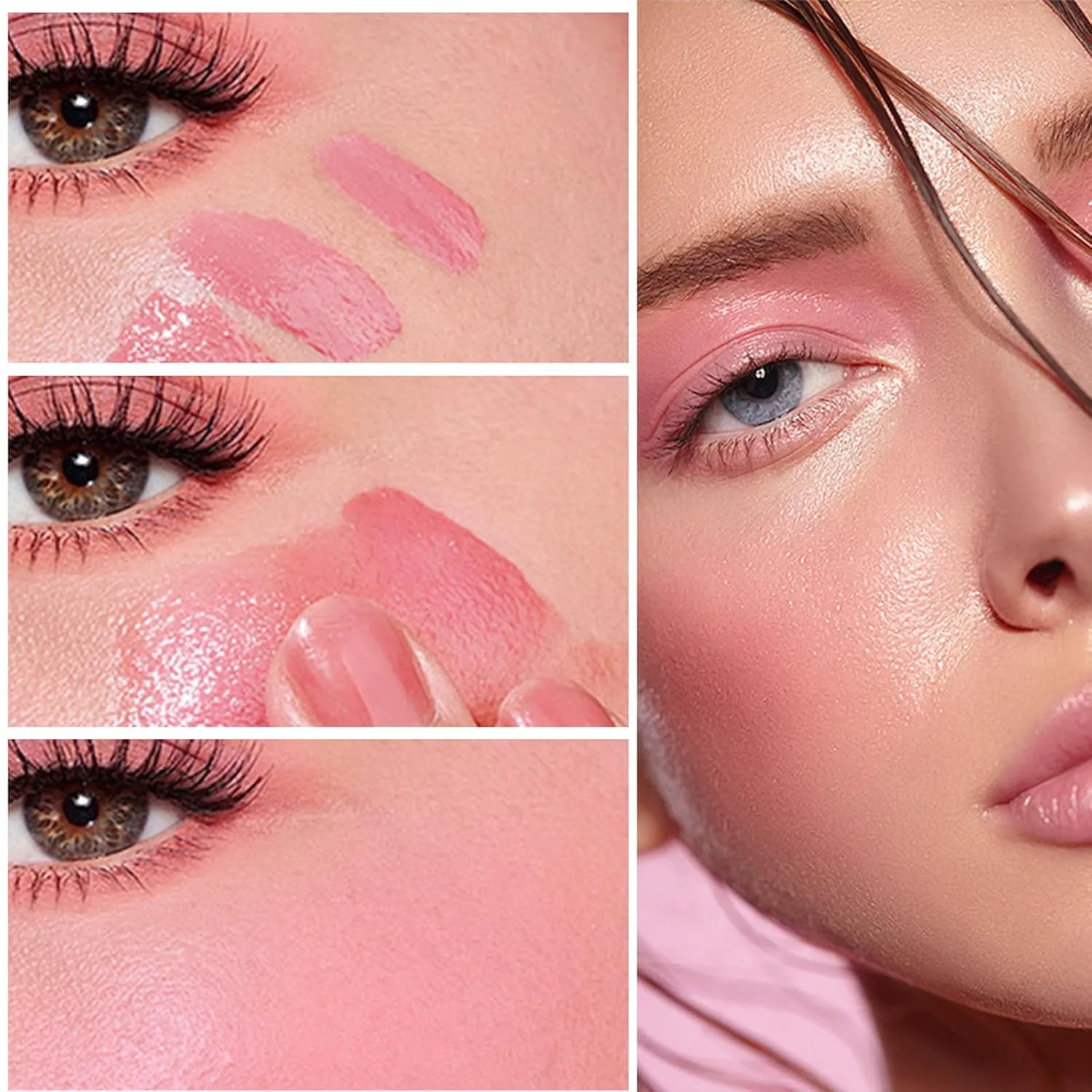 Summaryas Contour Wand & Blush Wand Duo - Blush, Liquid Blushs Wands for Women, Cream Contour Stick Makeup with Applicator (3pcs)