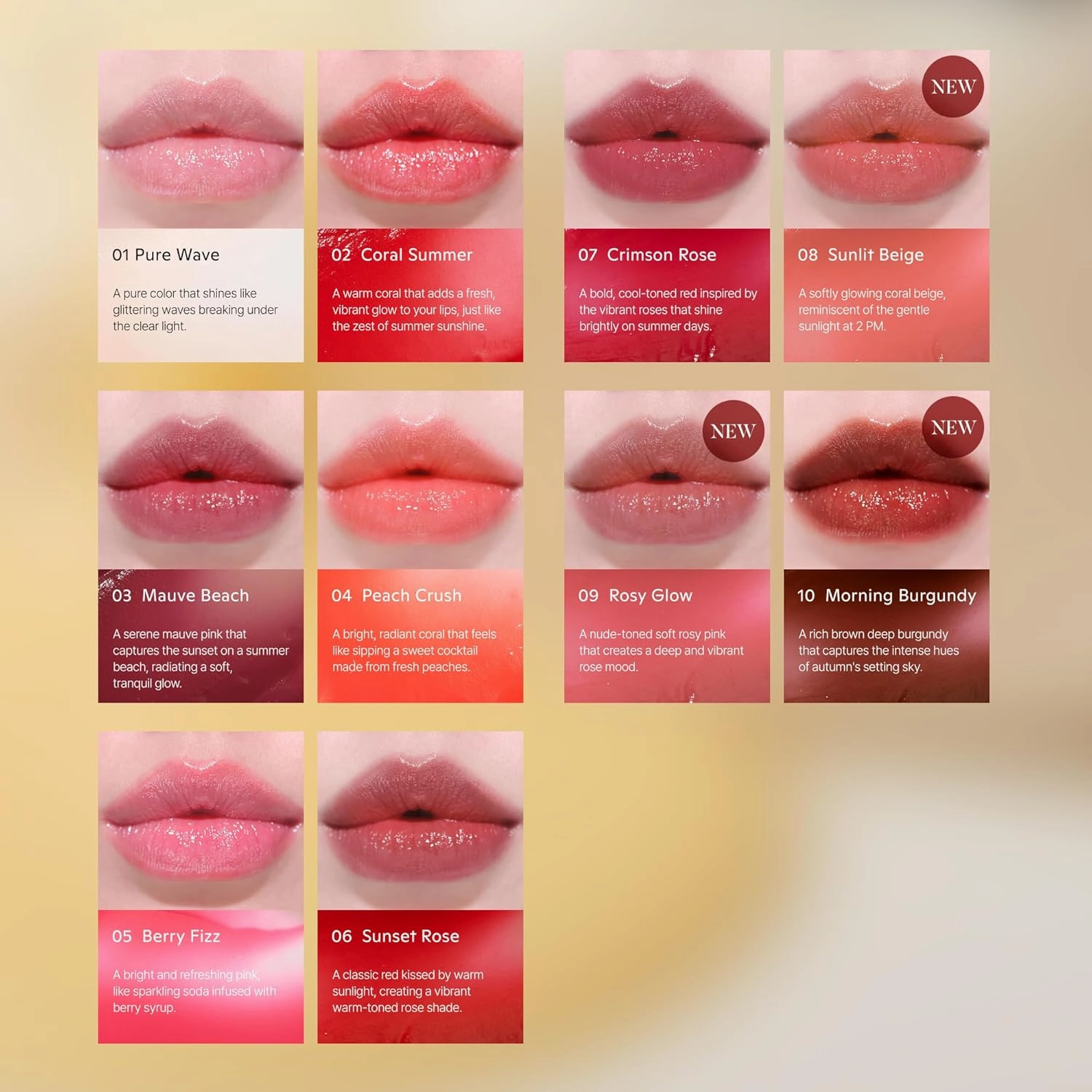 SUN-KISSED Plump Tinted Lip Balm, Lip Plumper, 70% Skincare Ingredients Providing Deep Hydration to Cracked & Chapped Lips, Lightweight Buildable High Gloss Finish, 03 Mauve Beach