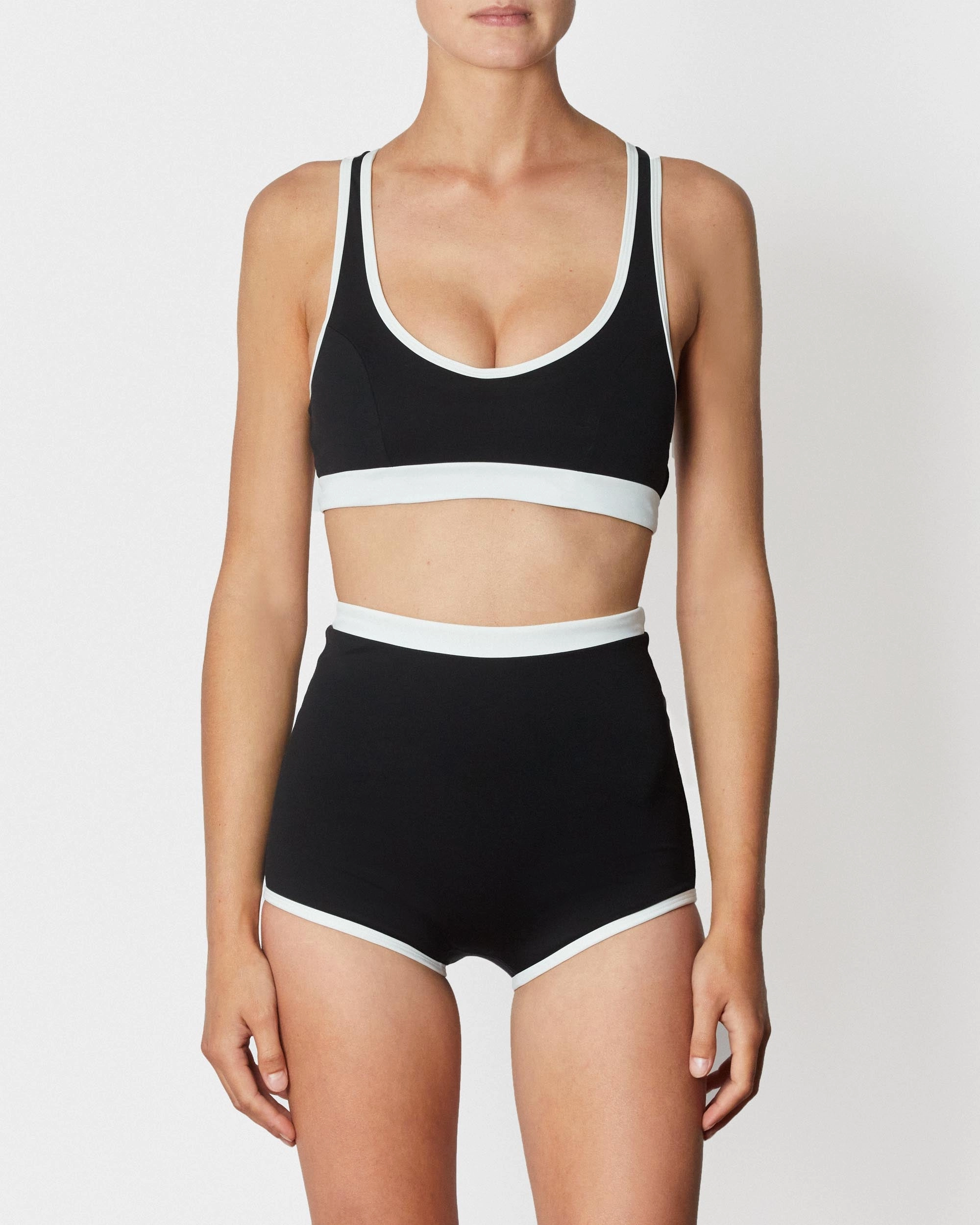 THE CONTOUR DUO SHORTIE - BLACK & WHITE